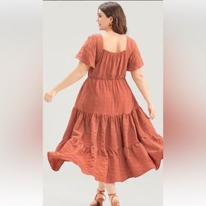 BloomChic Tiered Ruffle Maxi Dress Mauve Color Size 22/24